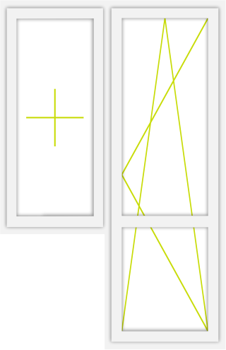 Балконный блок 2150х1300 мм